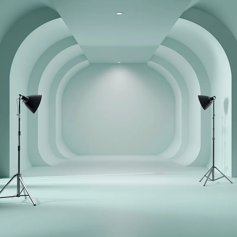 Rounded Wall Mint Background