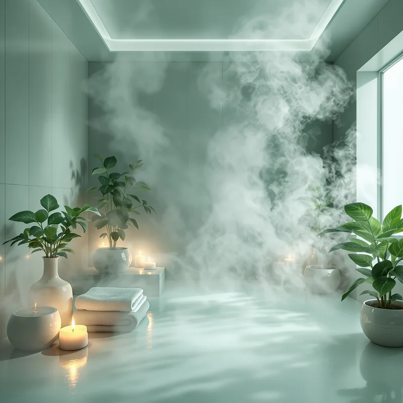 Spa Steam Mint Background