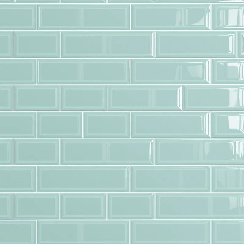 Subway Tile Mist Mint Background