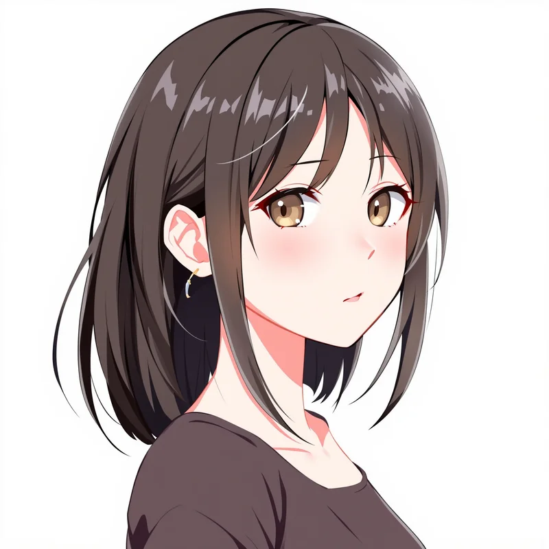 anime profile image built for small icon readability and eye emphasis