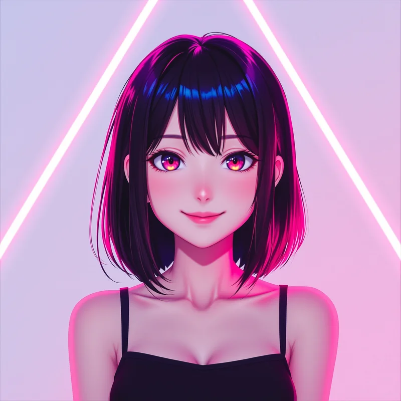 vibrant Momo avatar image with dynamic color palette for online avatar styling