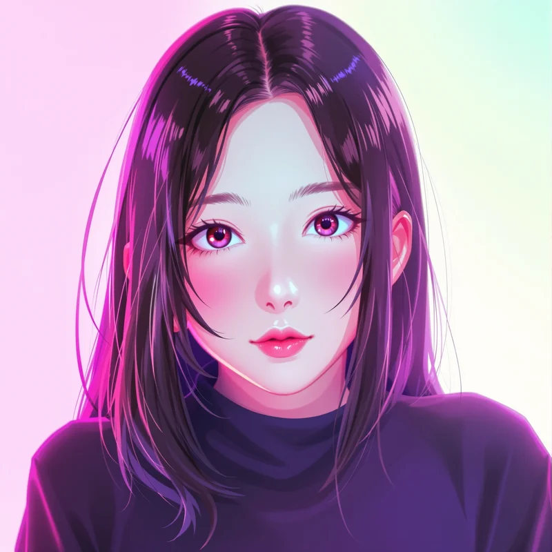 Dandadan Momo profile picture with soft glow accents for online avatar styling