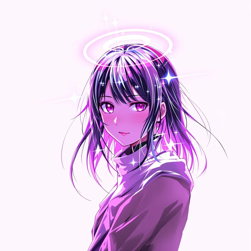 Momo Ayase PFP portrait with strong contrast lighting for strong avatar use