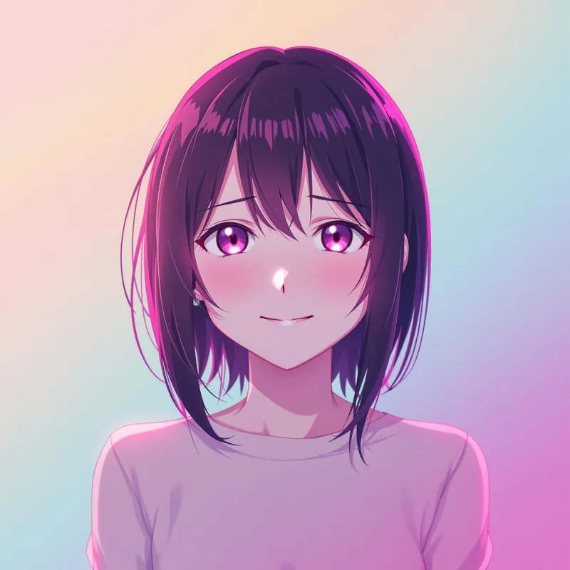 centered Momo PFP portrait with soft glow accents for social media avatar