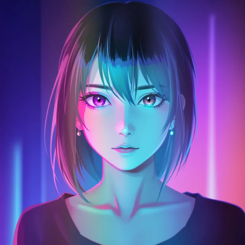 colorful Momo portrait with clean square composition for online avatar styling