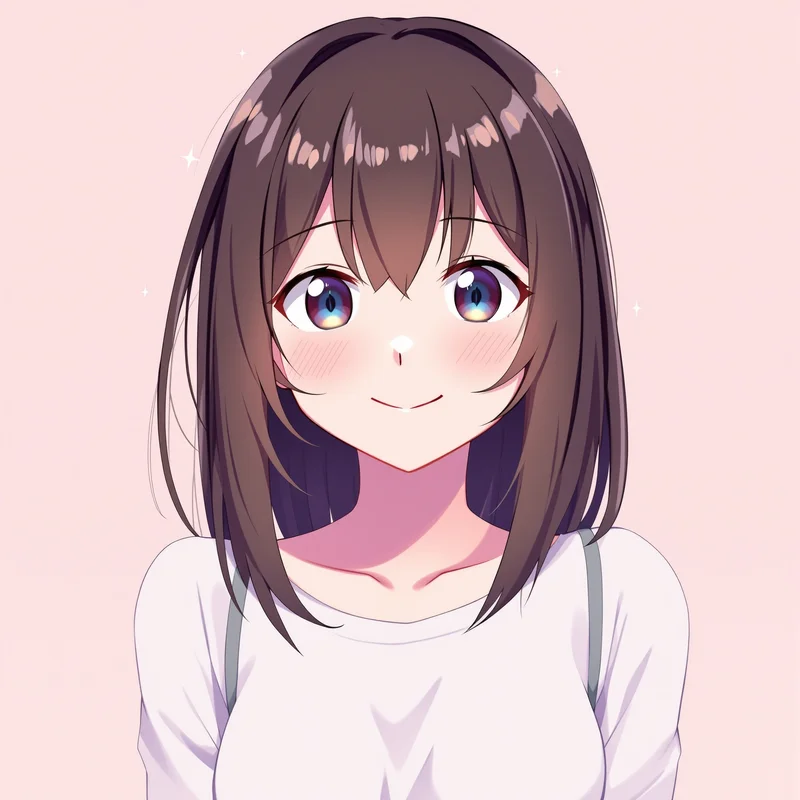 colorful Momo portrait with soft glow accents for social media avatar