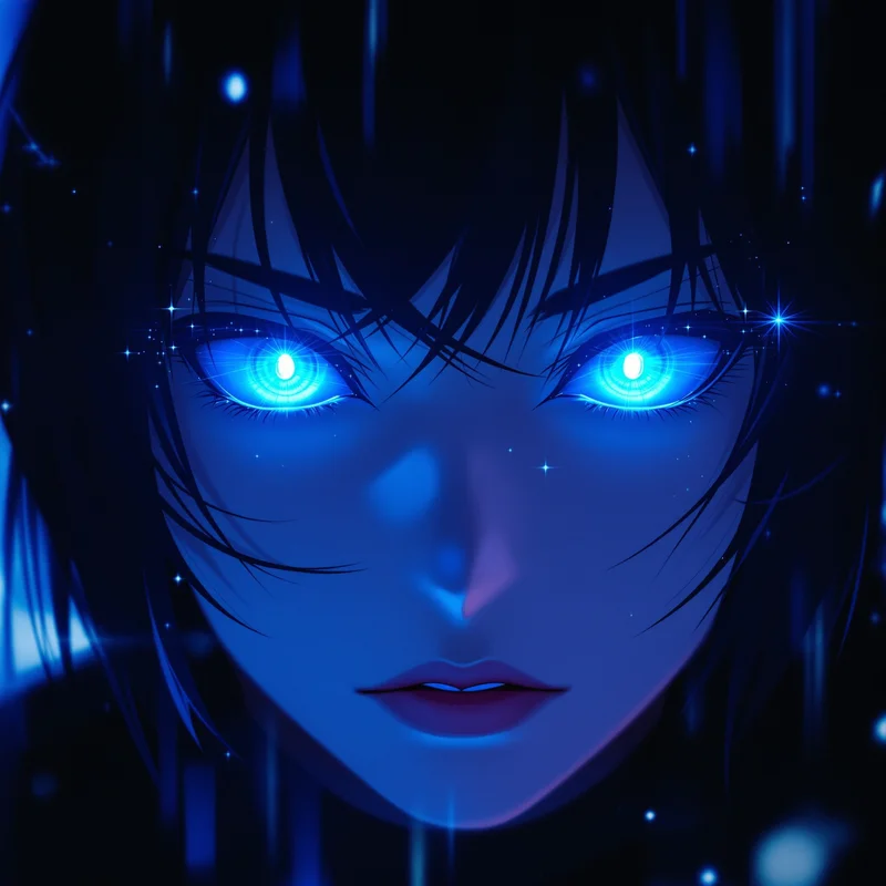 Momo Ayase PFP with high contrast lighting and centered composition