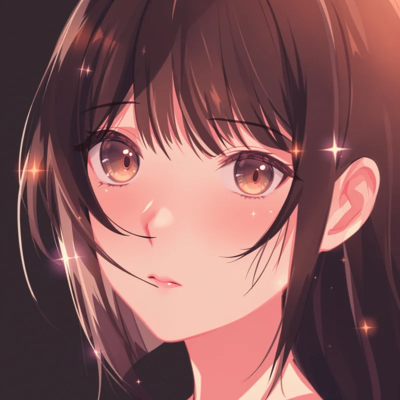 Momo Ayase PFP with attractive anime face and soft glow