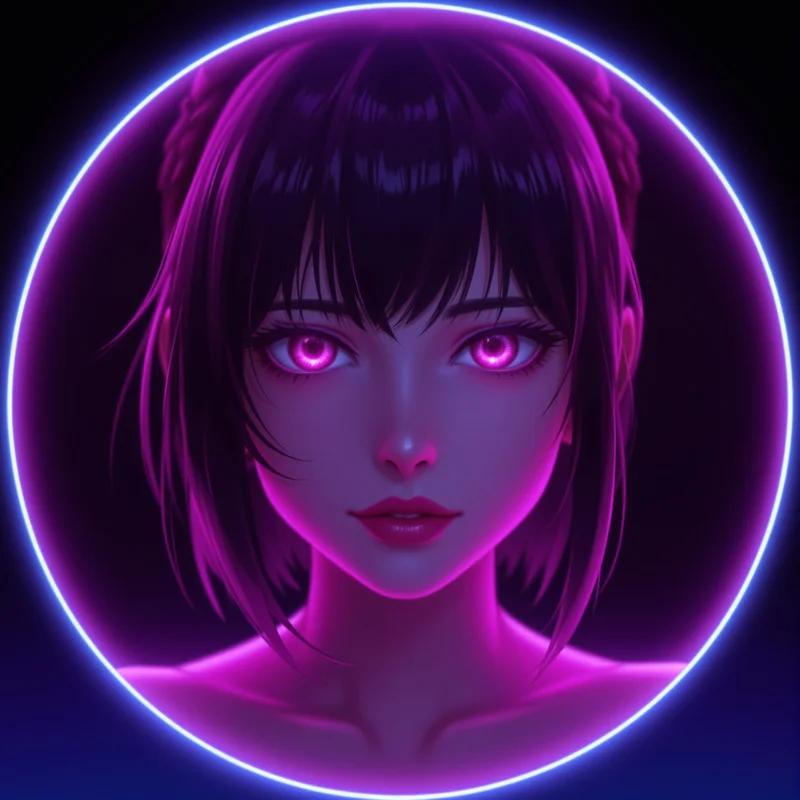 Momo Ayase PFP with attractive anime face and soft glow