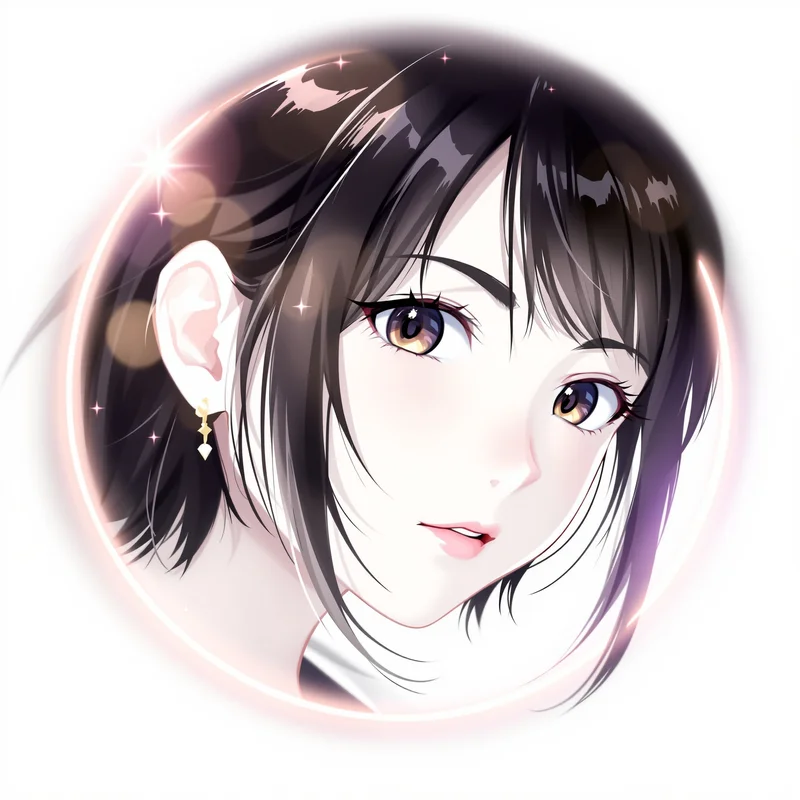 Momo Ayase PFP with minimal background and bold expression