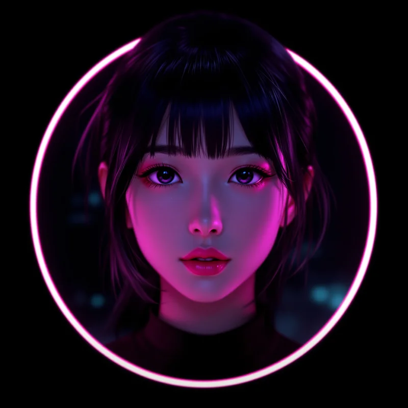 Momo Ayase avatar with rim light and strong thumbnail visibility