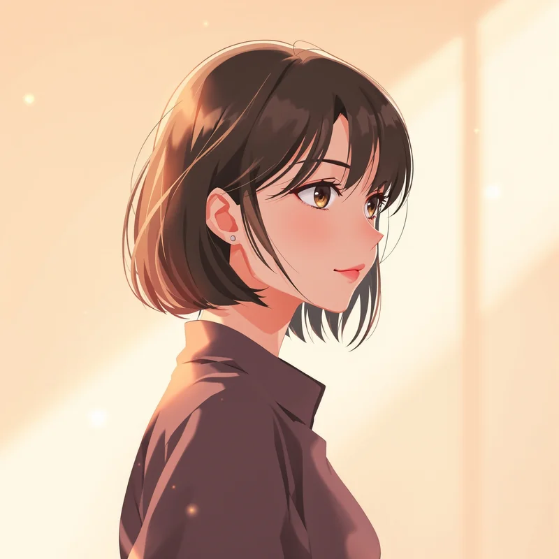 Momo Ayase profile image with soft lighting and emotional tone