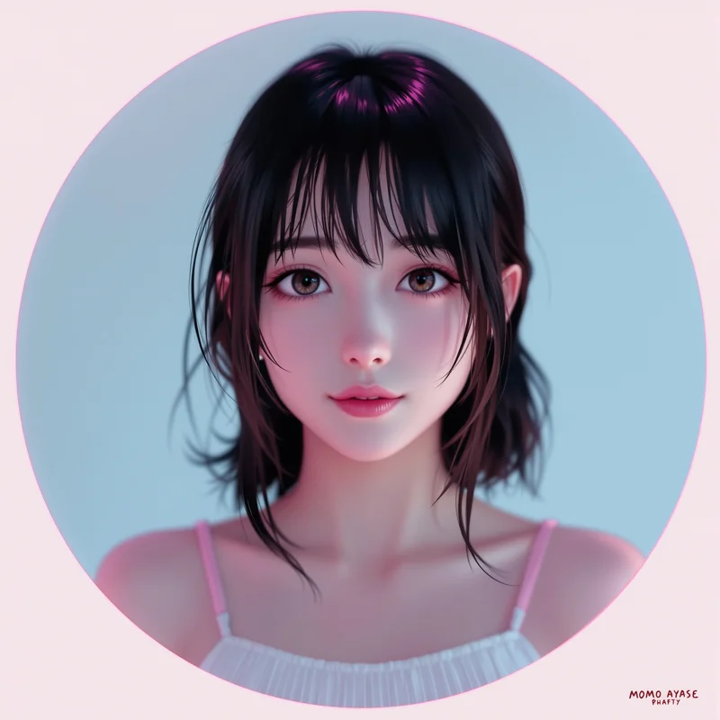 Momo Ayase profile image with soft lighting and emotional tone