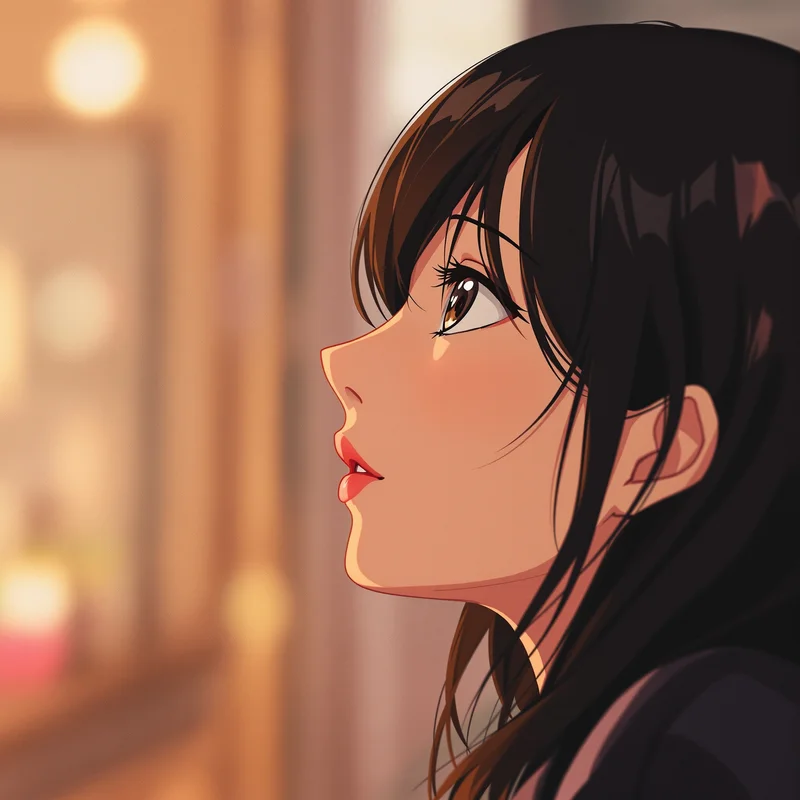Momo Ayase profile image with soft lighting and emotional tone