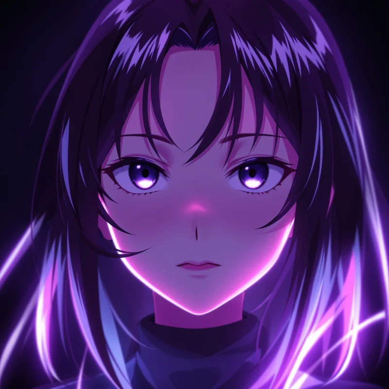 Momo Ayase avatar with expressive eyes and clean composition