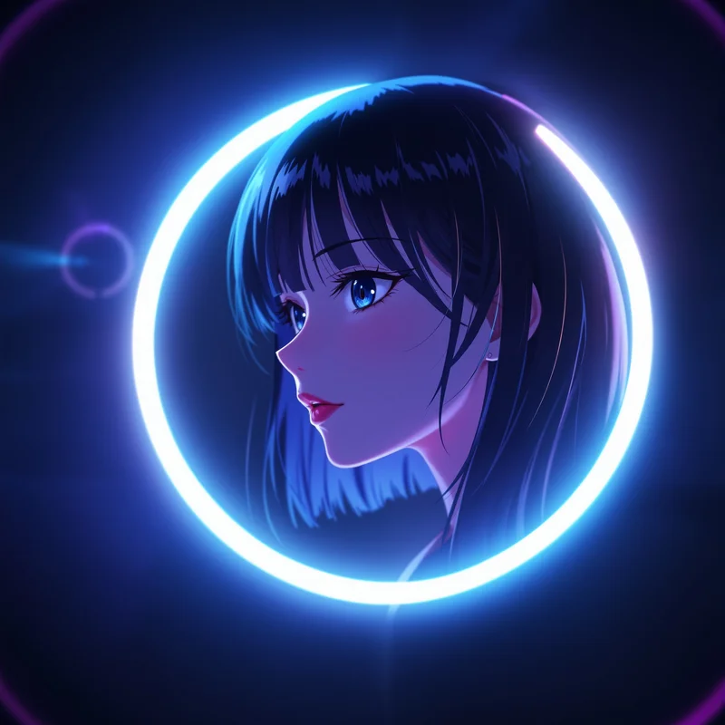Momo Ayase avatar with expressive eyes and clean composition