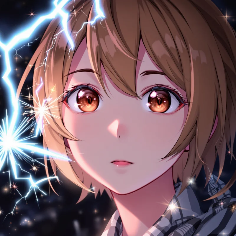 Momo Ayase PFP with pastel contrast and compact face focus