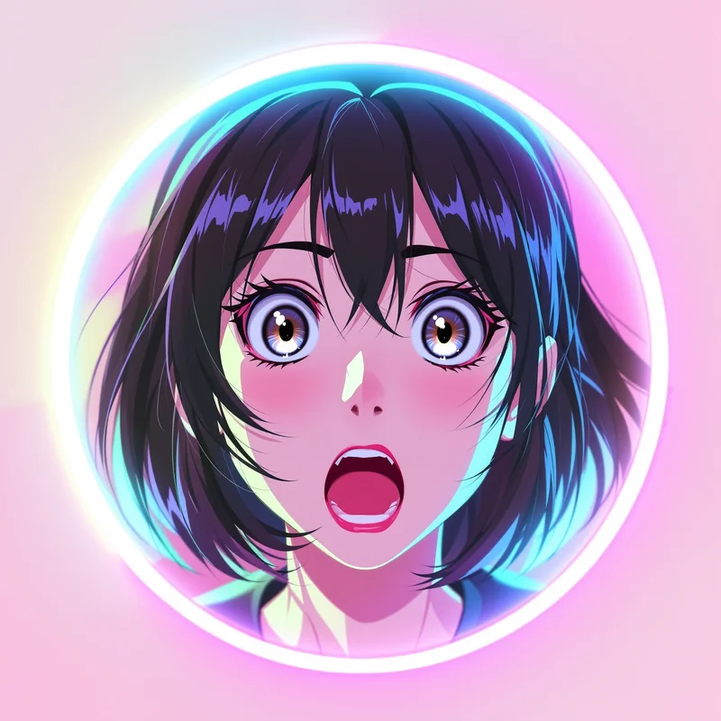 Momo Ayase PFP with pastel contrast and compact face focus