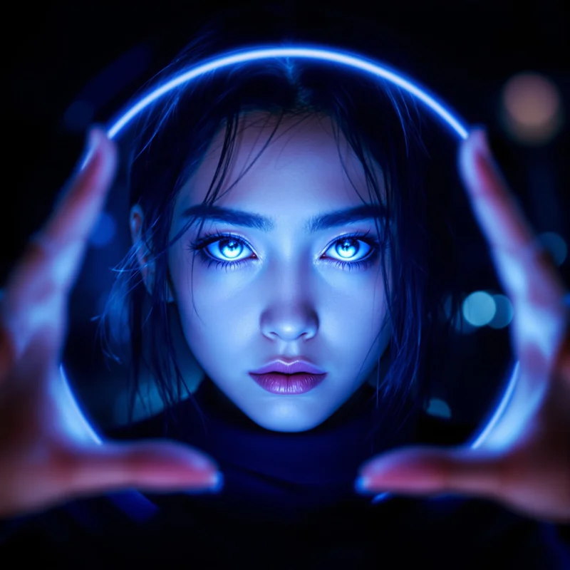 Momo Ayase avatar with psychic glow and clean profile readability