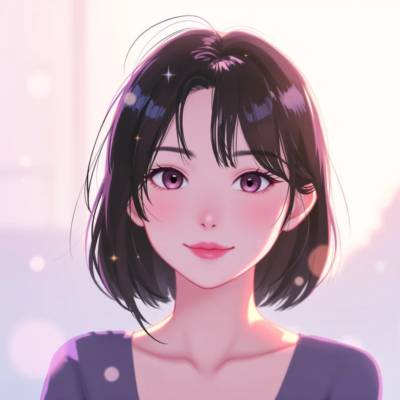 Momo Ayase avatar portrait with calm attractive energy