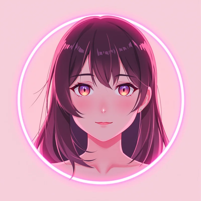 Momo Ayase avatar portrait with calm attractive energy