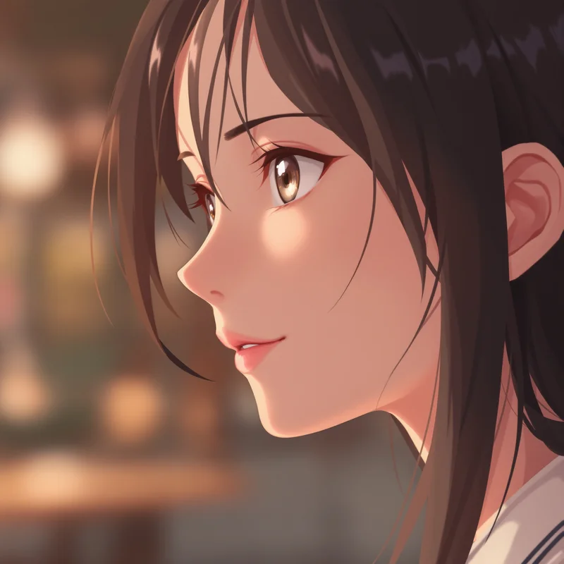 Momo Ayase avatar portrait with calm attractive energy
