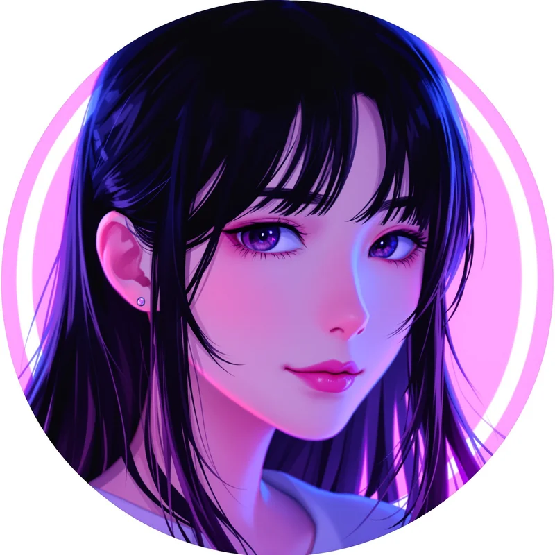 Momo Ayase avatar portrait with calm attractive energy