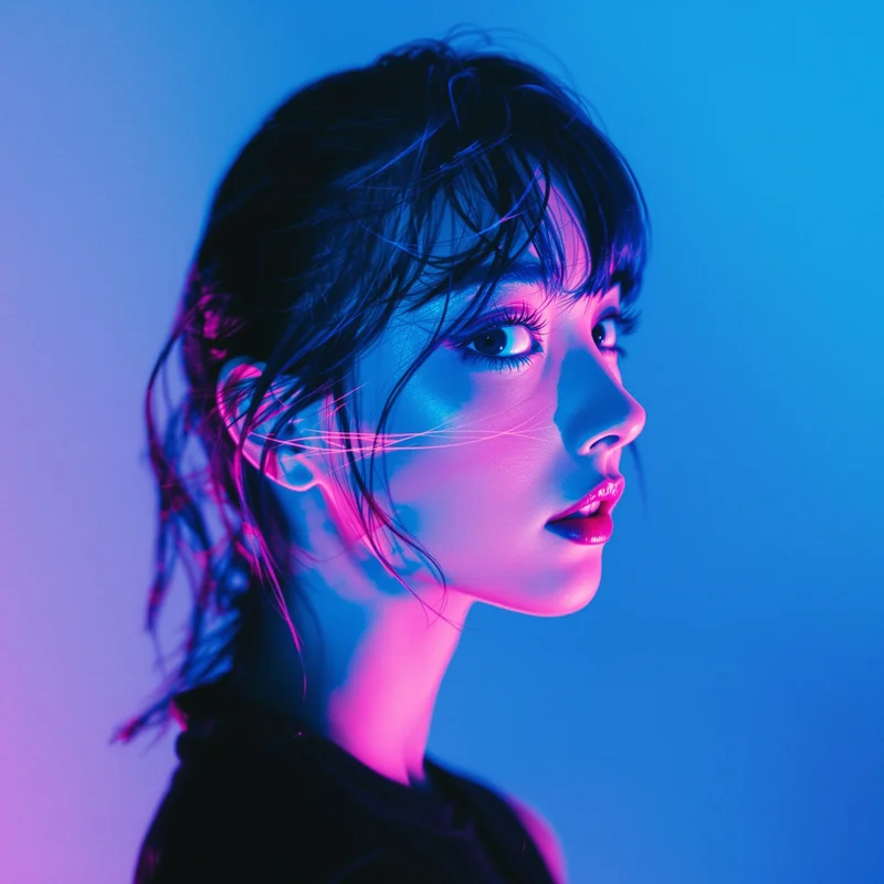 Momo Ayase avatar portrait with calm attractive energy