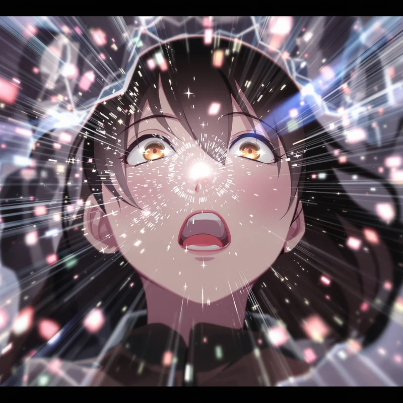 Momo Ayase avatar with rim light and strong thumbnail visibility