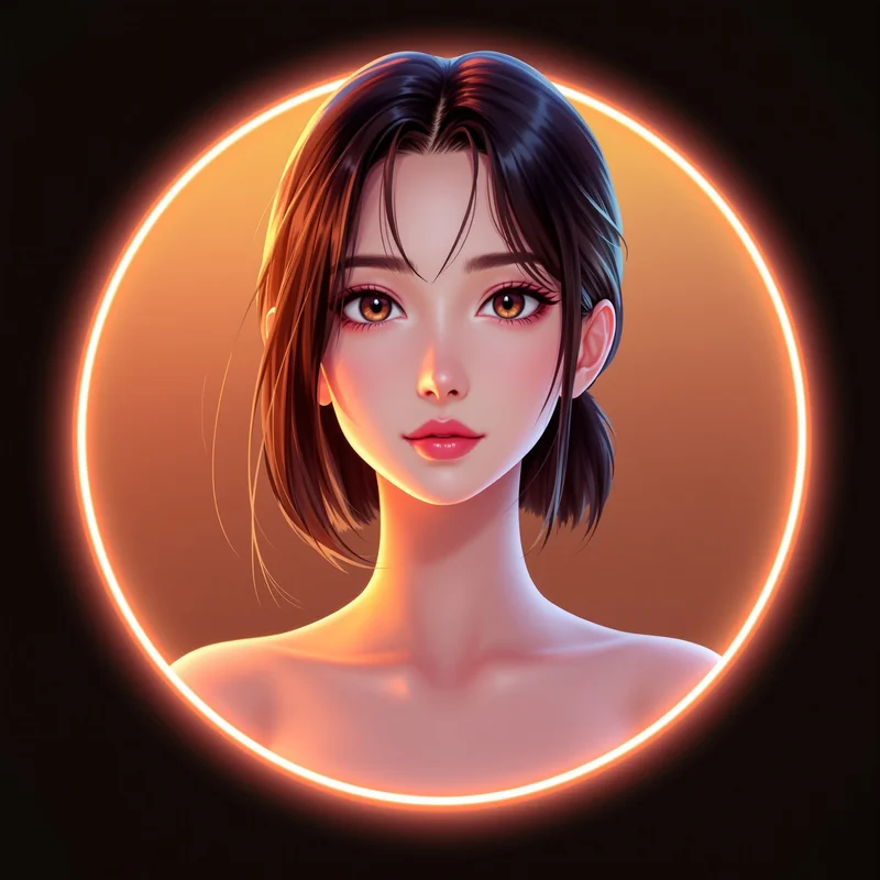 Momo Ayase avatar portrait with calm attractive energy