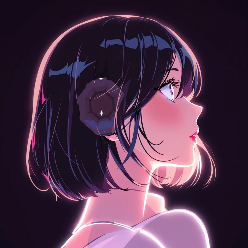 Momo Ayase avatar portrait with calm attractive energy