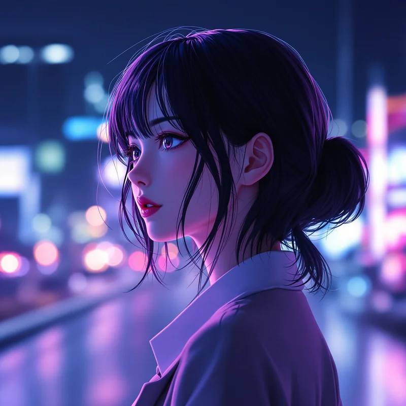 Momo Ayase avatar portrait with calm attractive energy
