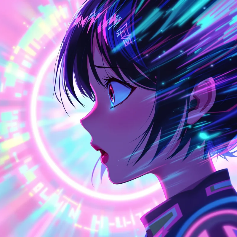 Momo Ayase avatar with psychic glow and clean profile readability