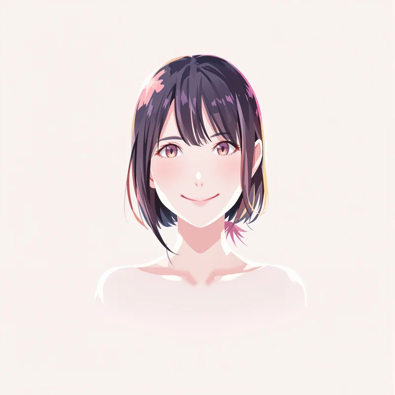 dynamic Momo profile avatar with soft glow accents for anime profile display