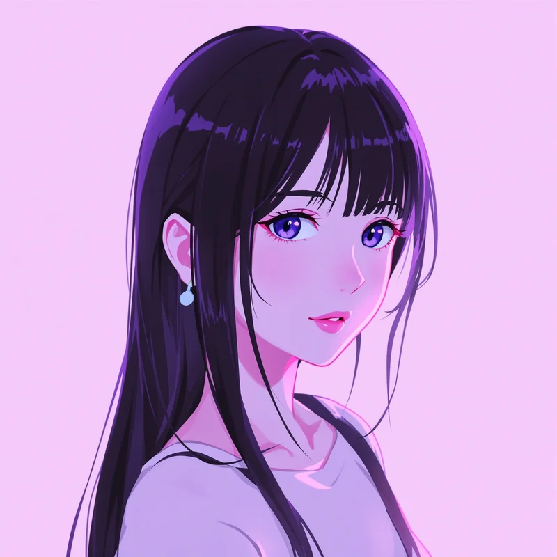 centered Momo PFP portrait with vibrant anime atmosphere for strong avatar use