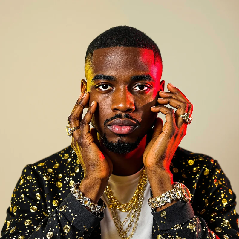 money style avatar with shiny highlights for profile picture use