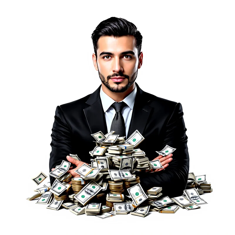 cash avatar image with shiny highlights for messaging profile icon