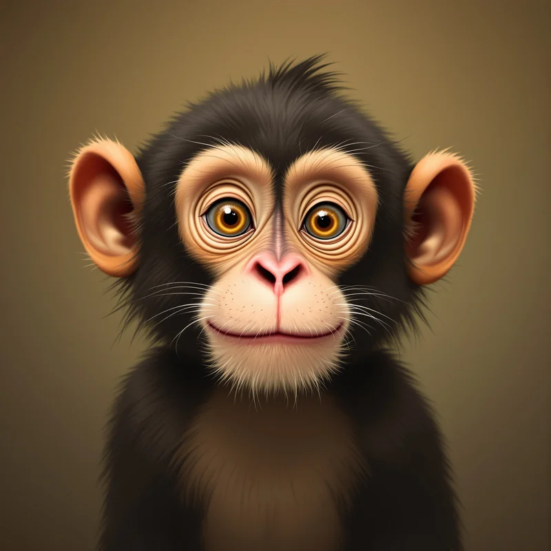 bright monkey PFP profile image with jungle soft background for messaging profile icons