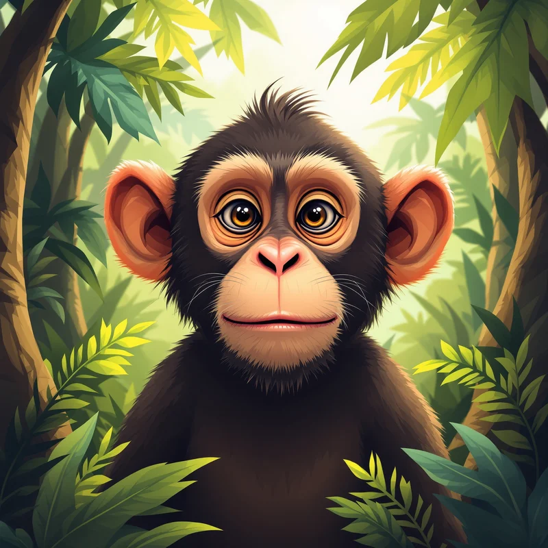 fun monkey PFP avatar with smooth gradient background for profile picture use