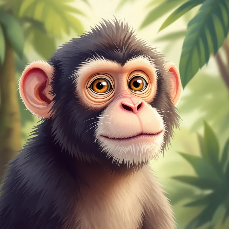 fun monkey PFP avatar with smooth gradient background for creative profile display