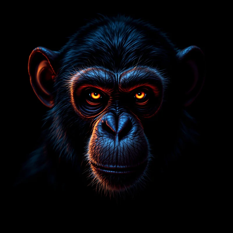 competitive monkey gamer pfp with intense focus