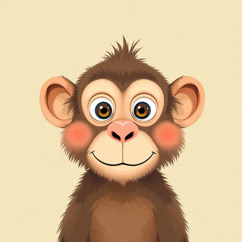 cheeky monkey PFP avatar with pastel gradient background for messaging profile icons