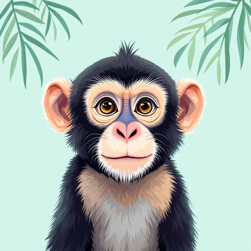 cute monkey PFP avatar with soft shadow lighting for avatar styling