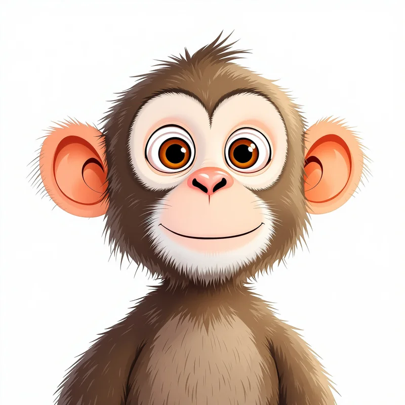 cheeky monkey PFP avatar with minimal clean background for online avatar identity