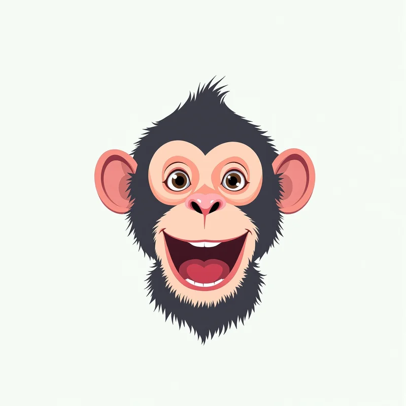 playful monkey PFP image with soft shadow lighting for messaging profile icons