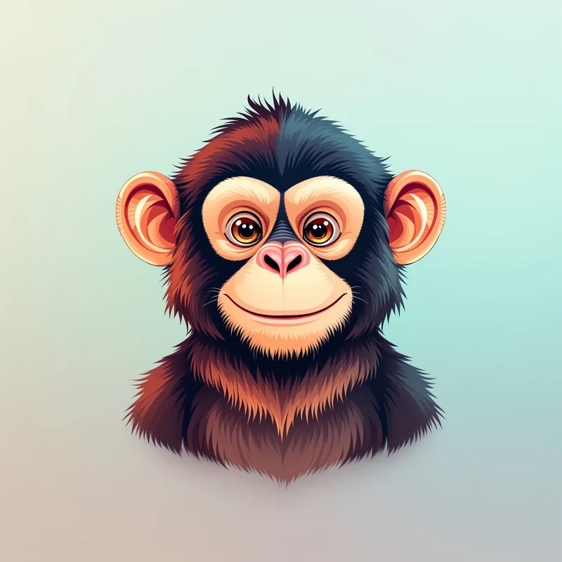 fun monkey PFP avatar with bright cheerful colors for messaging profile icons