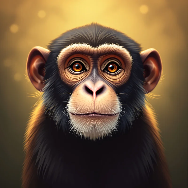 cute monkey PFP avatar with soft shadow lighting for profile picture use