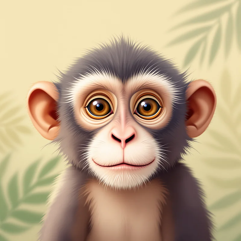 monkey PFP portrait with warm sunlight lighting for cute online identity