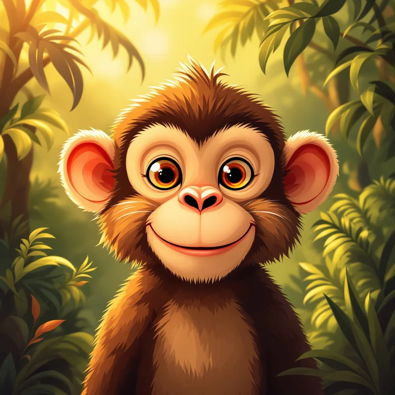 monkey PFP portrait with pastel gradient background for digital profile picture