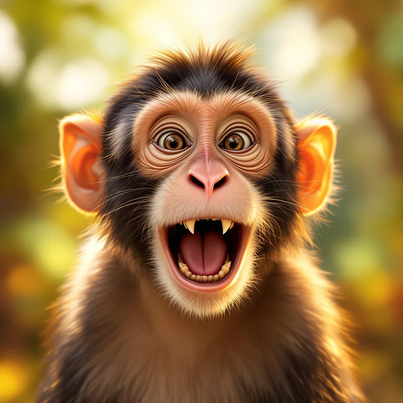 bright monkey PFP profile image with colorful aesthetic lighting for online avatar identity